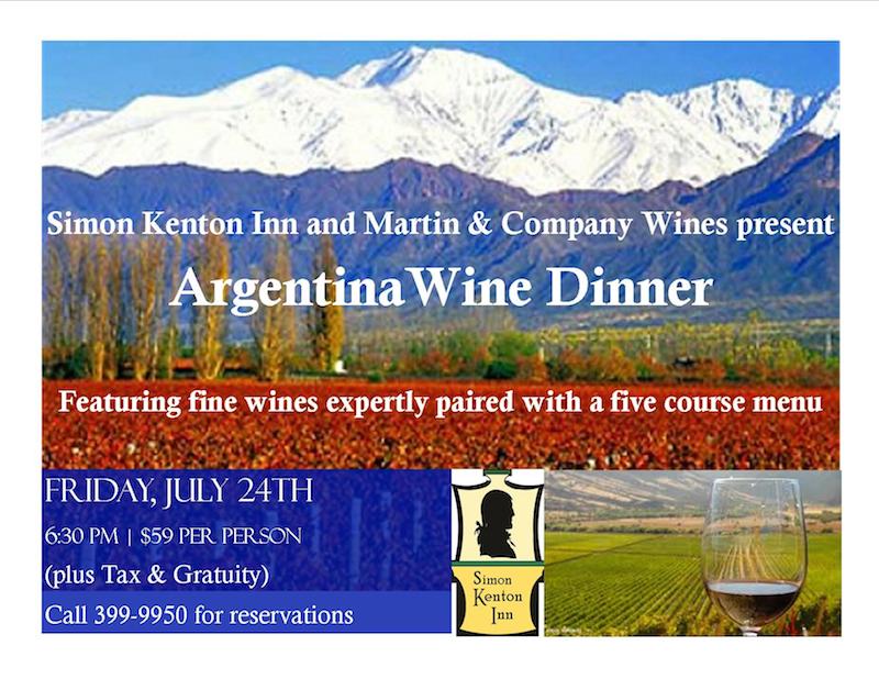 Argentina Wine Dinner Flyer 7-24